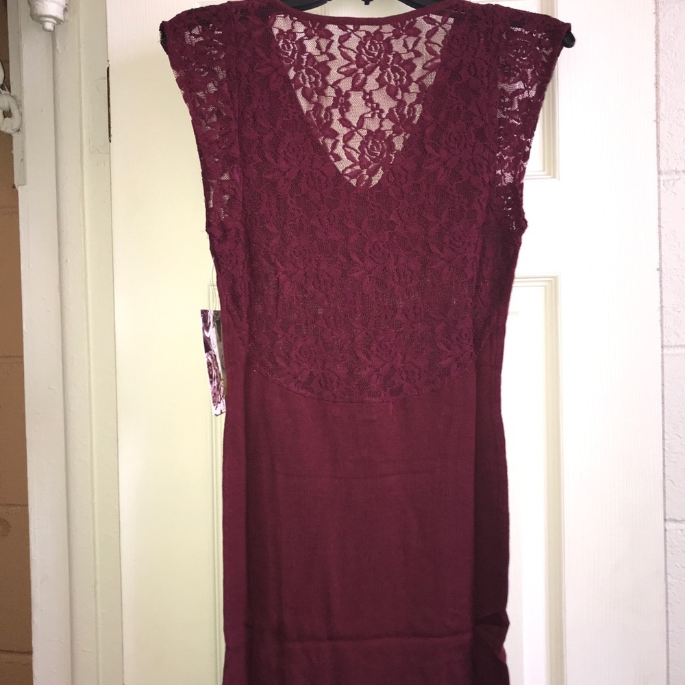Burgundy dress
